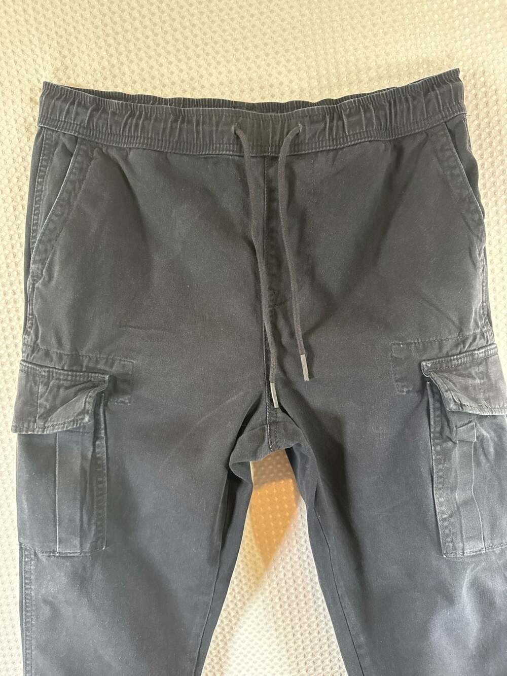 Aeropostale Men's Aero Cotton Twill Cargo Jogger Pants Black - Picture 6 of 9